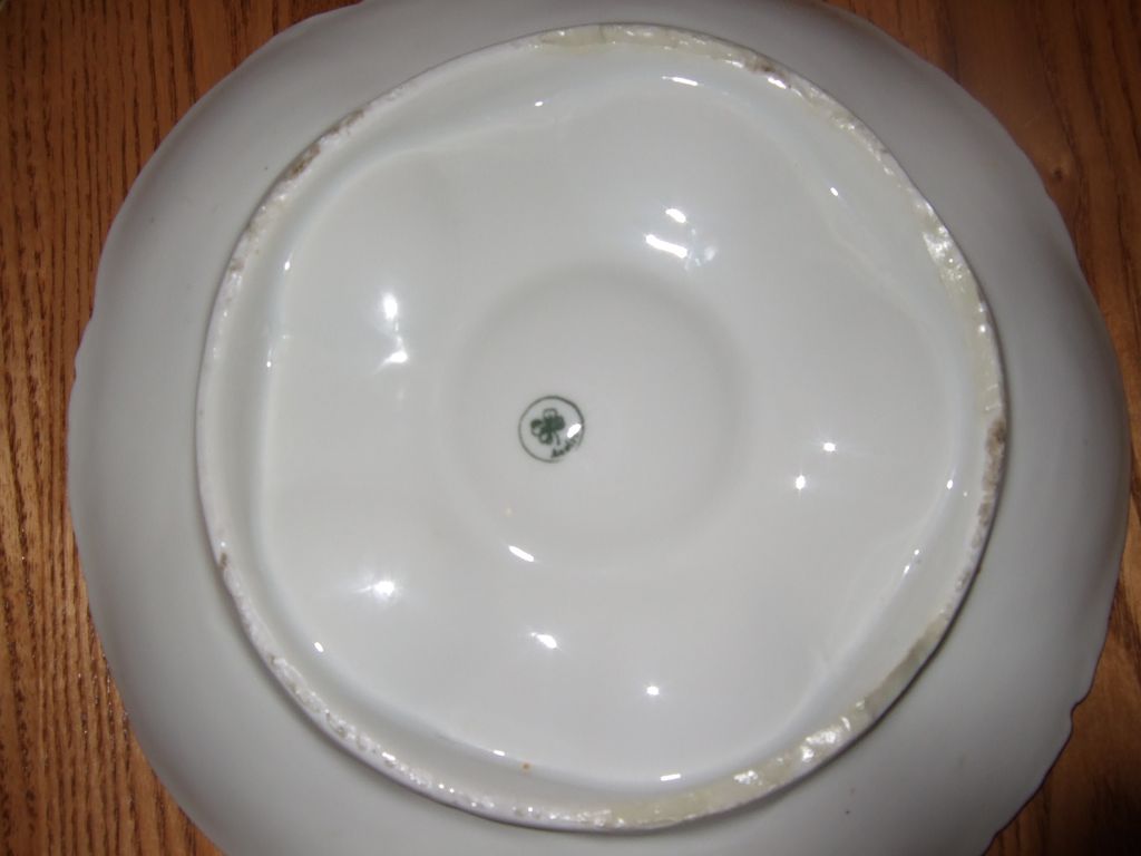 Vintage Austrian, Floral Oyster Plate, 8 1/4" Wide Vintage Austrian, Floral Oyster Plate, 8 1/4" Wide