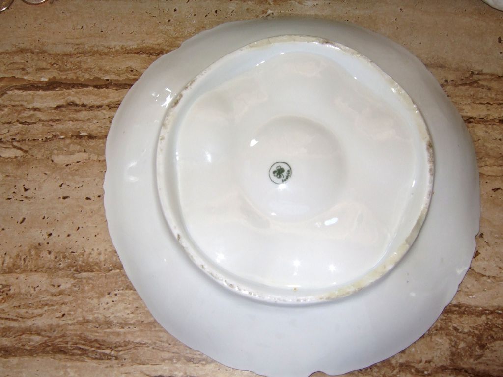 Vintage Austrian, Floral Oyster Plate, 8 1/4" Wide Vintage Austrian, Floral Oyster Plate, 8 1/4" Wide