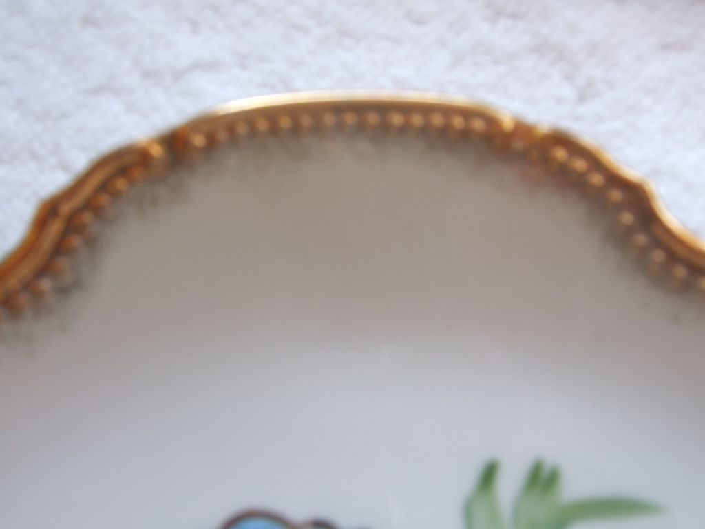 Vintage Hand Painted Floral Plate, Sticker Norcrest Japan Vintage Hand Painted Floral Plate, Sticker Norcrest Japan