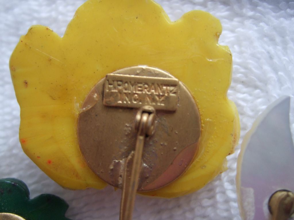 Vintage, H. Pomerantz Large Hand Made Floral Brooch Pin Vintage, H. Pomerantz Large Hand Made Floral Brooch Pin