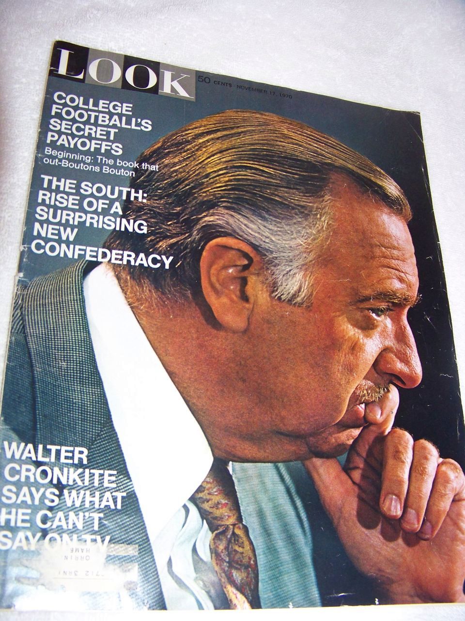 Look Magazine, Walter Cronkite, South, Foot Ball, Nov 1970 Look Magazine, Walter Cronkite, South, Foot Ball, Nov 1970
