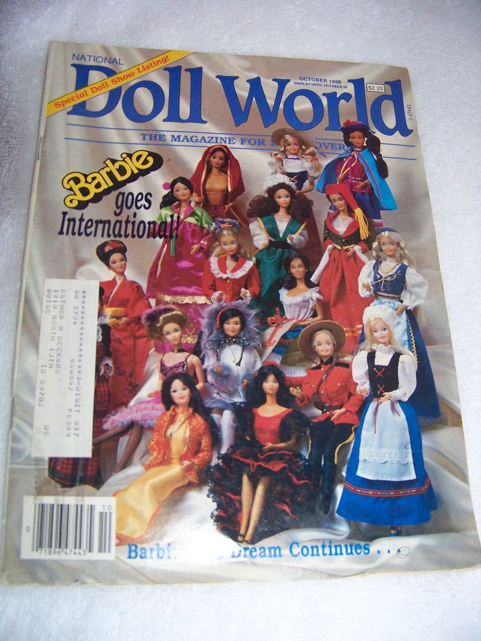 National Doll World Magazine, Barbie Goes International, Oct 1988 National Doll World Magazine, Barbie Goes International, Oct 1988