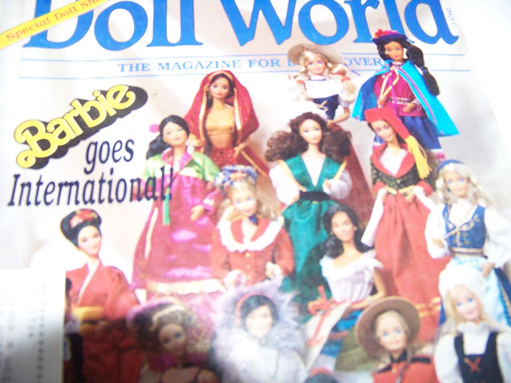 National Doll World Magazine, Barbie Goes International, Oct 1988 National Doll World Magazine, Barbie Goes International, Oct 1988