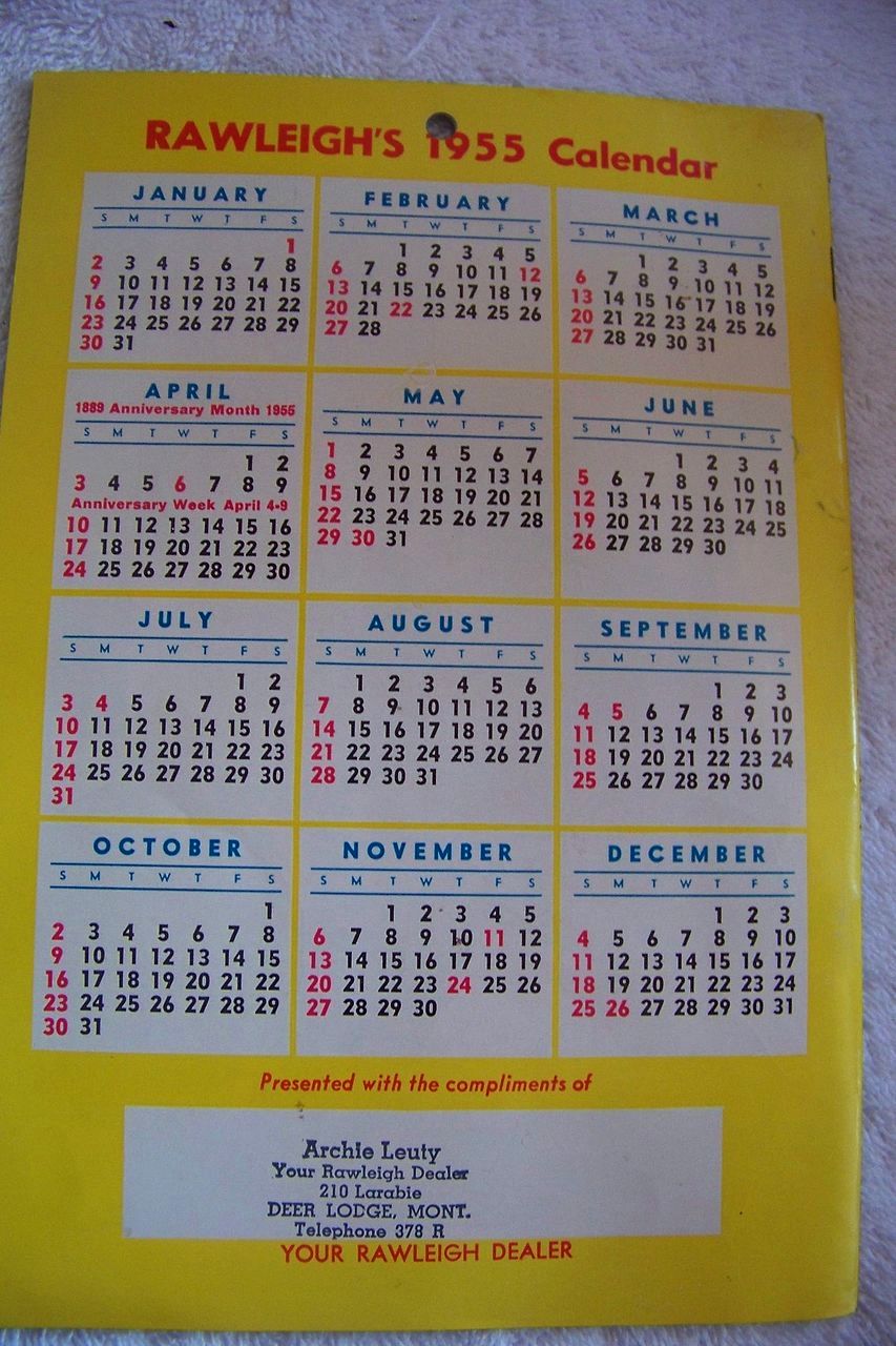 Rawleigh's 1955 Almanac & Cook Book 1955 & Health Guide Rawleigh's 1955 Almanac & Cook Book 1955 & Health Guide