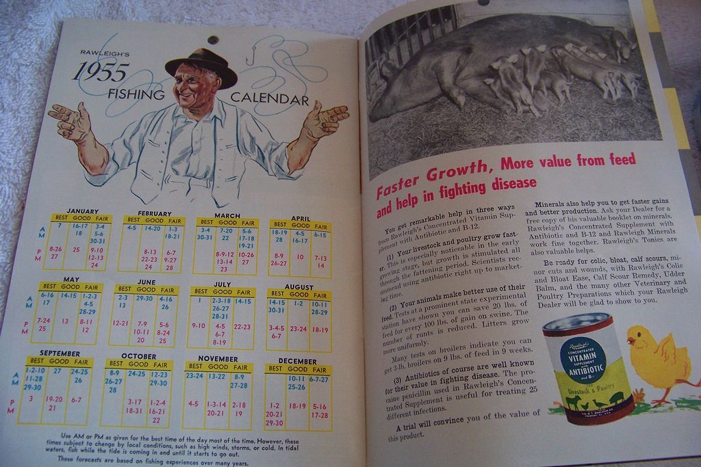 Rawleigh's 1955 Almanac & Cook Book 1955 & Health Guide Rawleigh's 1955 Almanac & Cook Book 1955 & Health Guide