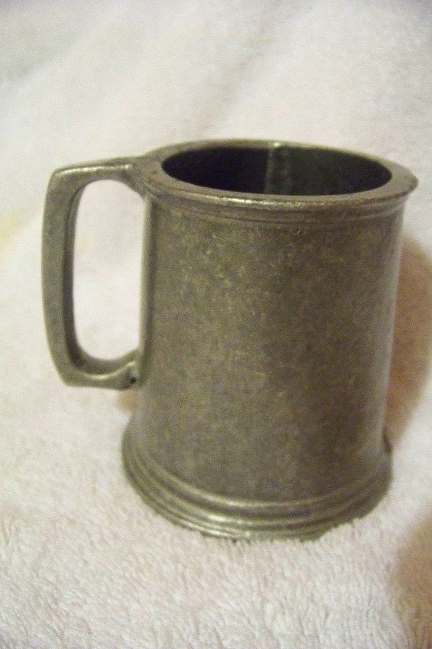 Vintage Pewter ABC Cup or Mug, With All Of ABC Vintage Pewter ABC Cup or Mug, With All Of ABC