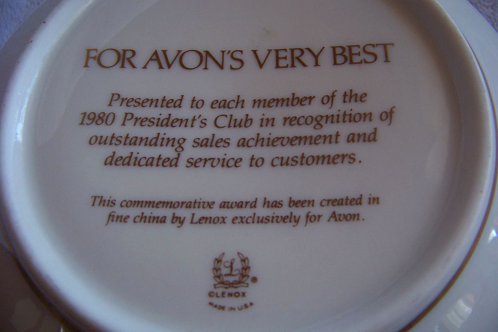 Vintage Lenox Serving Bowl 1980 Avon Presidents Club Vintage Lenox Serving Bowl 1980 Avon Presidents Club