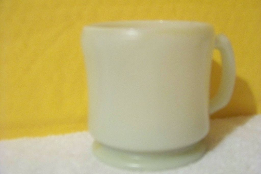 Vintage Milk Glass Shaving Mug With Some Soap Vintage Milk Glass Shaving Mug With Some Soap