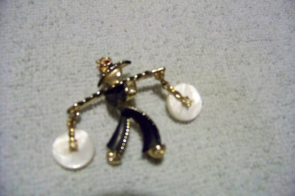 Asian Water Carrier or Bearer Brooch Pin Asian Water Carrier or Bearer Brooch Pin