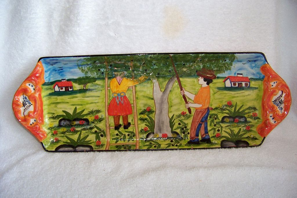 Casa Fina Polido Filho Portugal Art Pottery Tray Casa Fina Polido Filho Portugal Art Pottery Tray