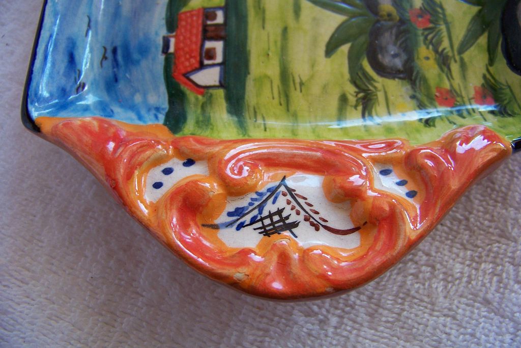 Casa Fina Polido Filho Portugal Art Pottery Tray Casa Fina Polido Filho Portugal Art Pottery Tray