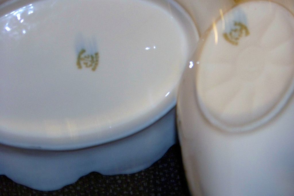 Limoges Art Nouveau Wave Form Sauce Boat W Underplate Limoges Art Nouveau Wave Form Sauce Boat W Underplate
