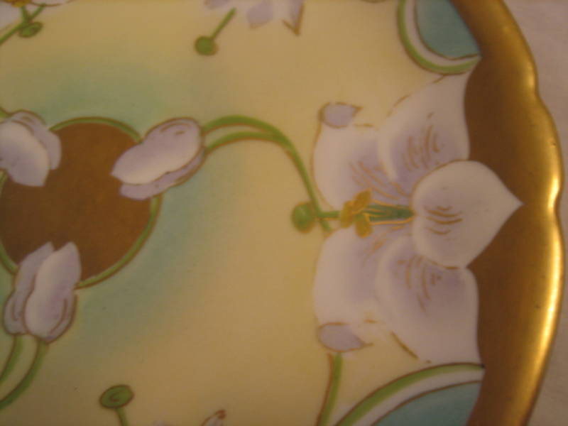 JPL Limoges Hand Painted Orchid Plate by Stouffer China JPL Limoges Hand Painted Orchid Plate by Stouffer China