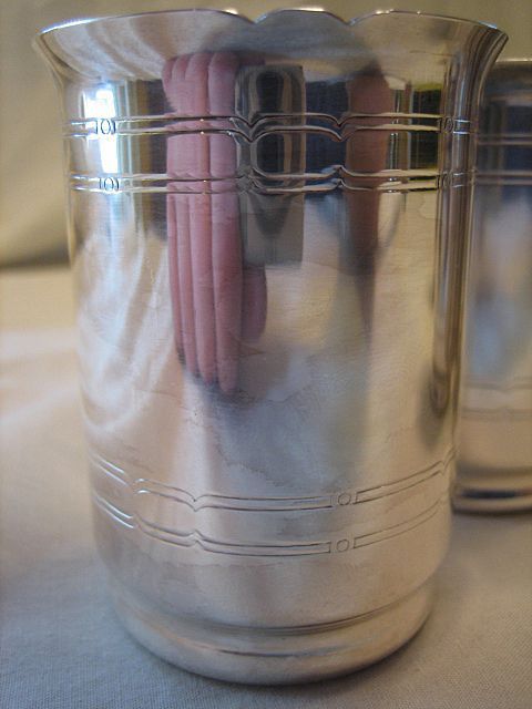 Eight Servel International Silver Marked, Juice Tumblers Eight Servel International Silver Marked, Juice Tumblers