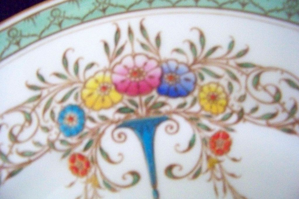 Royal Worcester Enamel Painted Floral Plate England Royal Worcester Enamel Painted Floral Plate England