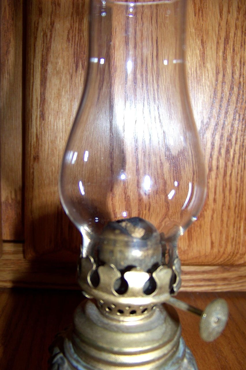 Vintage Art Nouveau Lady Oil Lamp Cut Glass Grape Globe Vintage Art Nouveau Lady Oil Lamp Cut Glass Grape Globe
