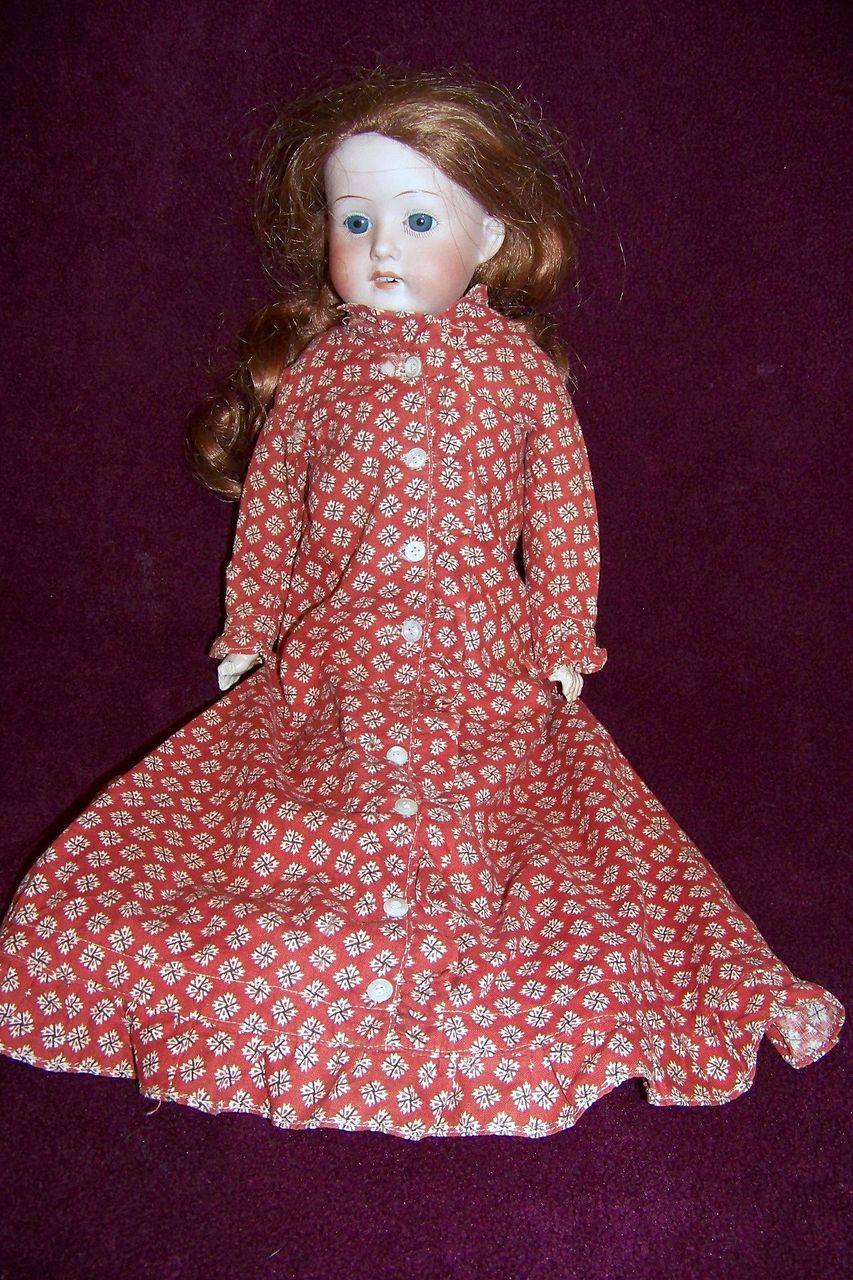 18" Antique Bisque Head Heubach Doll German 18" Antique Bisque Head Heubach Doll German