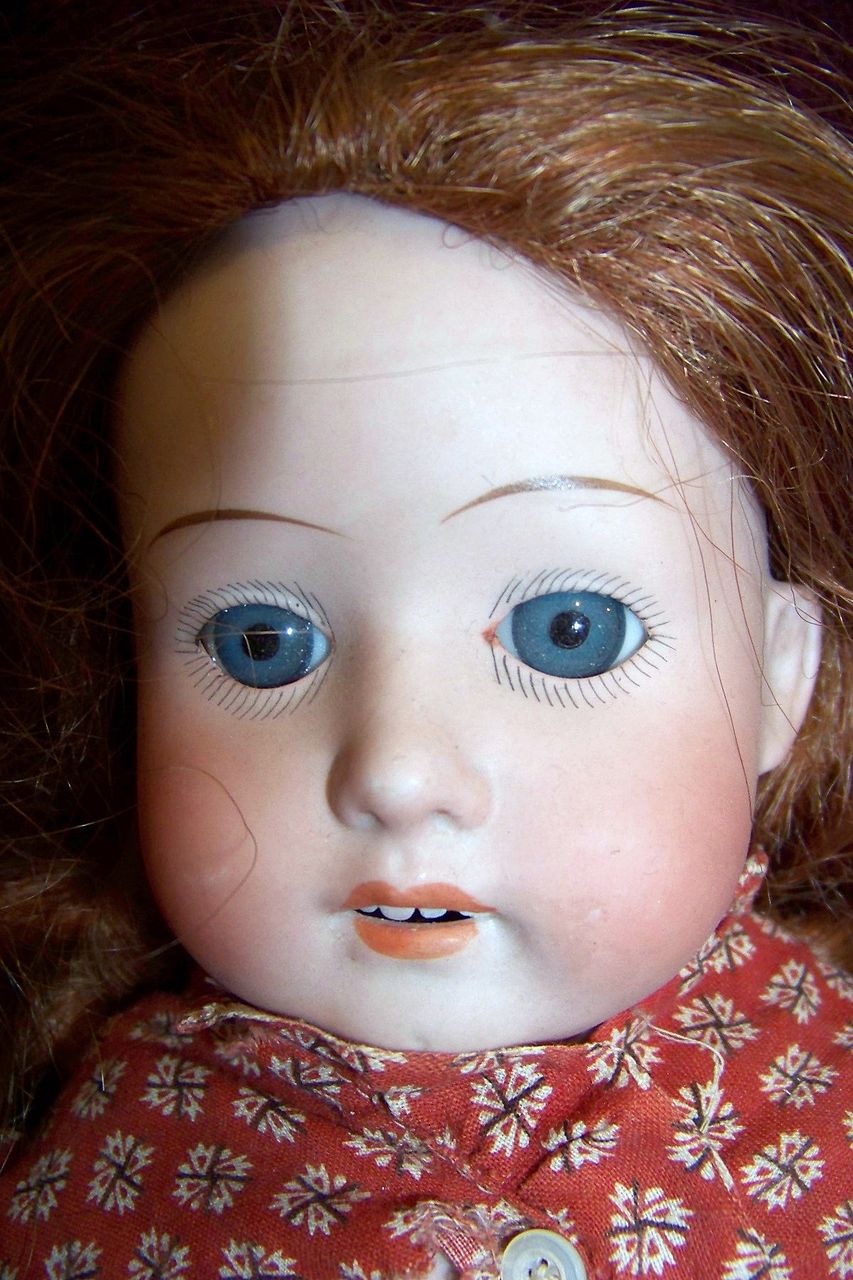 18" Antique Bisque Head Heubach Doll German 18" Antique Bisque Head Heubach Doll German