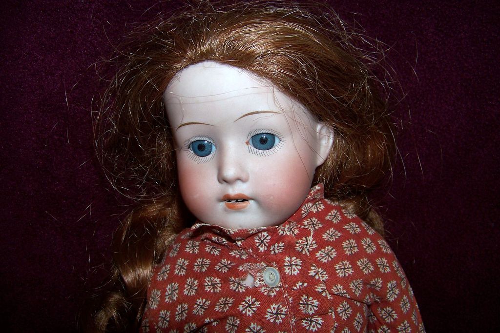 18" Antique Bisque Head Heubach Doll German 18" Antique Bisque Head Heubach Doll German