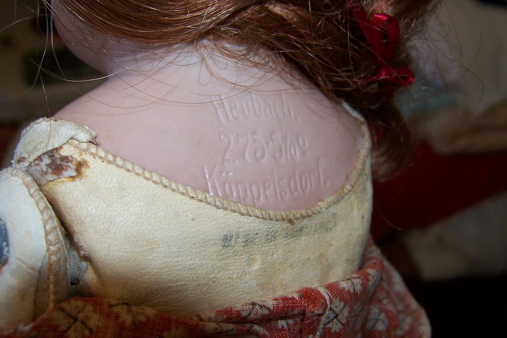 18" Antique Bisque Head Heubach Doll German 18" Antique Bisque Head Heubach Doll German