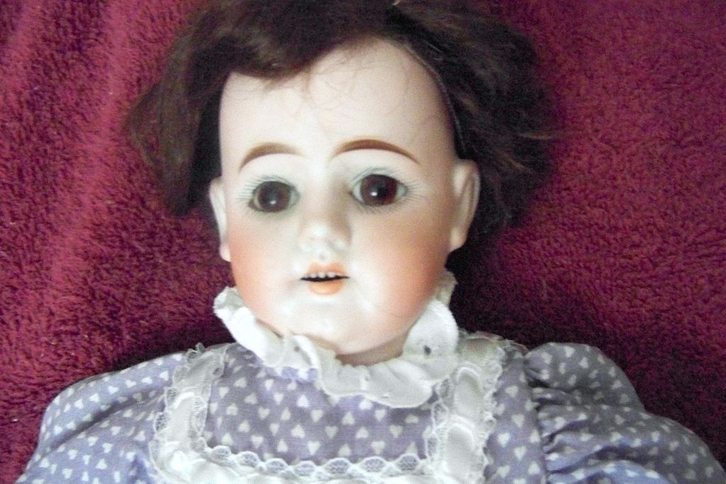 18" Heubach Horse Shoe Doll W Leather Body, Brown Eyes 18" Heubach Horse Shoe Doll W Leather Body, Brown Eyes