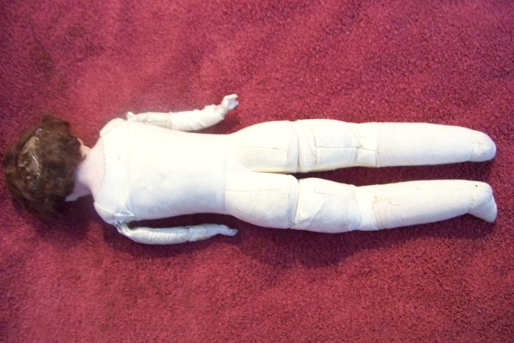 18" Heubach Horse Shoe Doll W Leather Body, Brown Eyes 18" Heubach Horse Shoe Doll W Leather Body, Brown Eyes