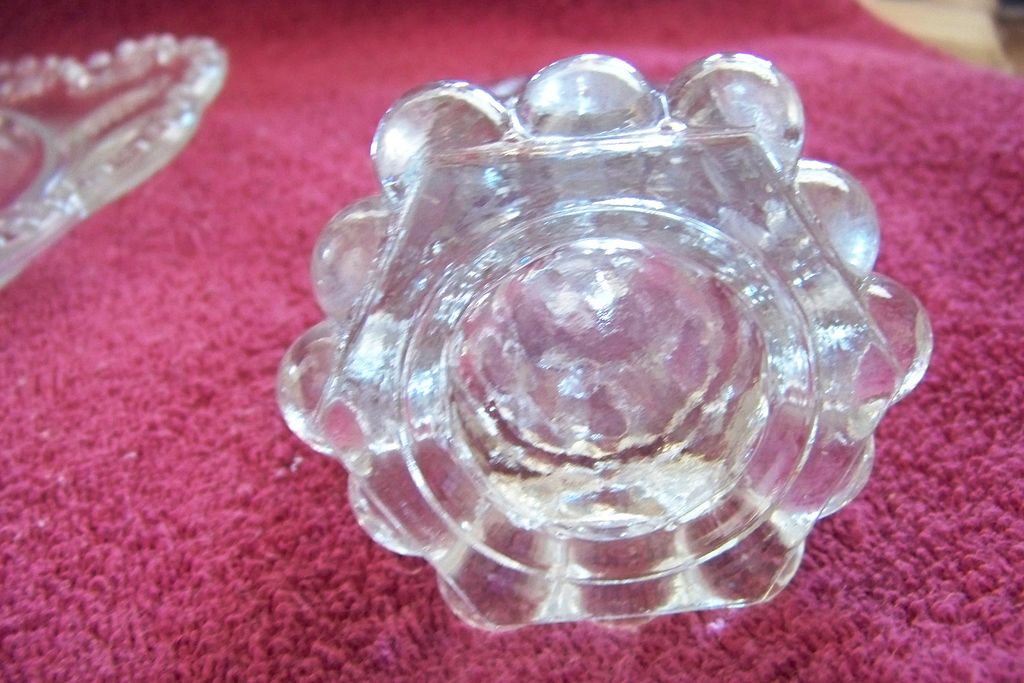 Art Deco Beaded Medallion Perfume Bottle & Matching Tray Art Deco Beaded Medallion Perfume Bottle & Matching Tray