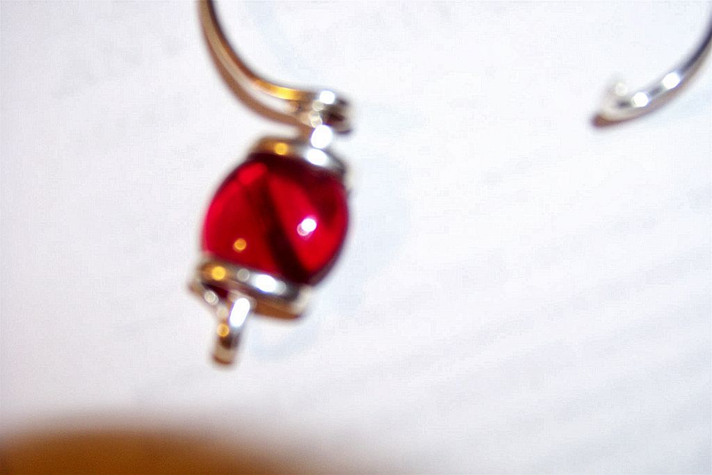 Aluminum & Red Plastic Stone Bracelet Aluminum & Red Plastic Stone Bracelet