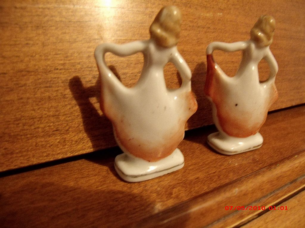 2 Little Dancing Ladies Or Girl Figurines Marked Japan 2 Little Dancing Ladies Or Girl Figurines Marked Japan