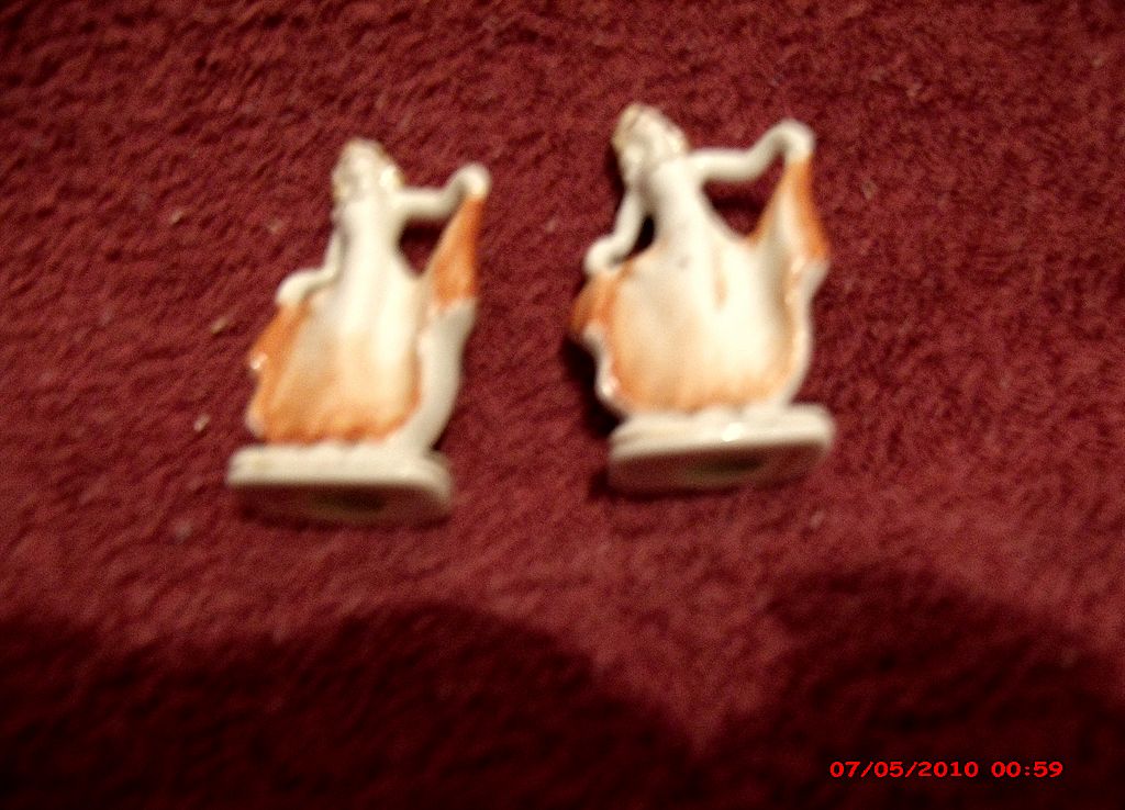 2 Little Dancing Ladies Or Girl Figurines Marked Japan 2 Little Dancing Ladies Or Girl Figurines Marked Japan