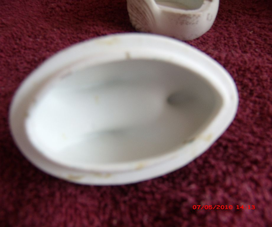 Lefton China Handpainted Floral Swan Box Lefton China Handpainted Floral Swan Box