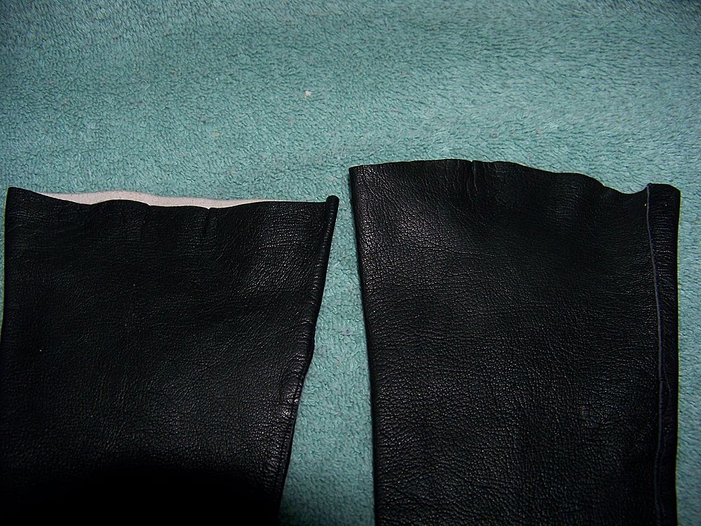 Vintage Long Black Leather Gloves S 6 Germany Vintage Long Black Leather Gloves S 6 Germany