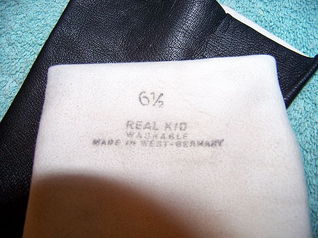 Vintage Long Black Leather Gloves S 6 Germany Vintage Long Black Leather Gloves S 6 Germany