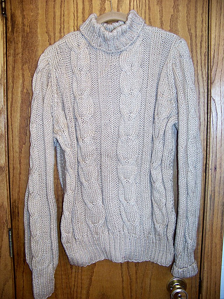 Vintage Hand Knitted Sweater Tan Vintage Hand Knitted Sweater Tan