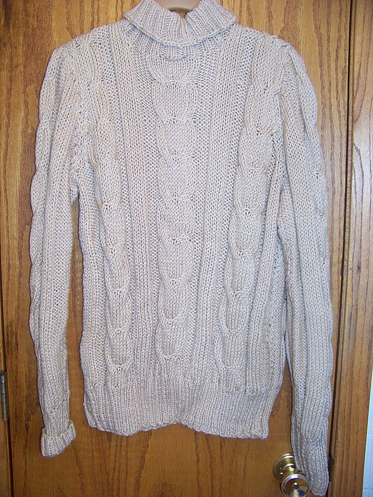 Vintage Hand Knitted Sweater Tan Vintage Hand Knitted Sweater Tan