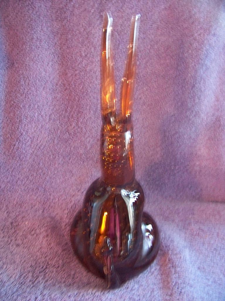 Vintage Large Handblown Brown Rabbit Paperweight Figurine Vintage Large Handblown Brown Rabbit Paperweight Figurine