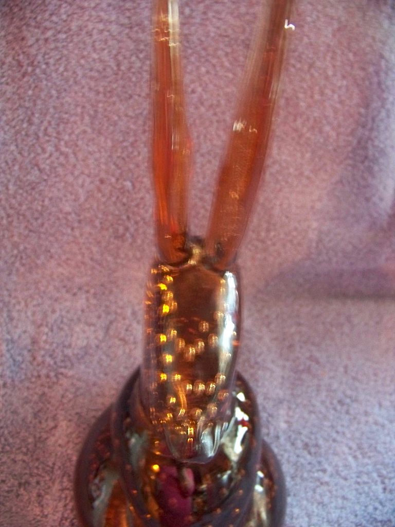 Vintage Large Handblown Brown Rabbit Paperweight Figurine Vintage Large Handblown Brown Rabbit Paperweight Figurine