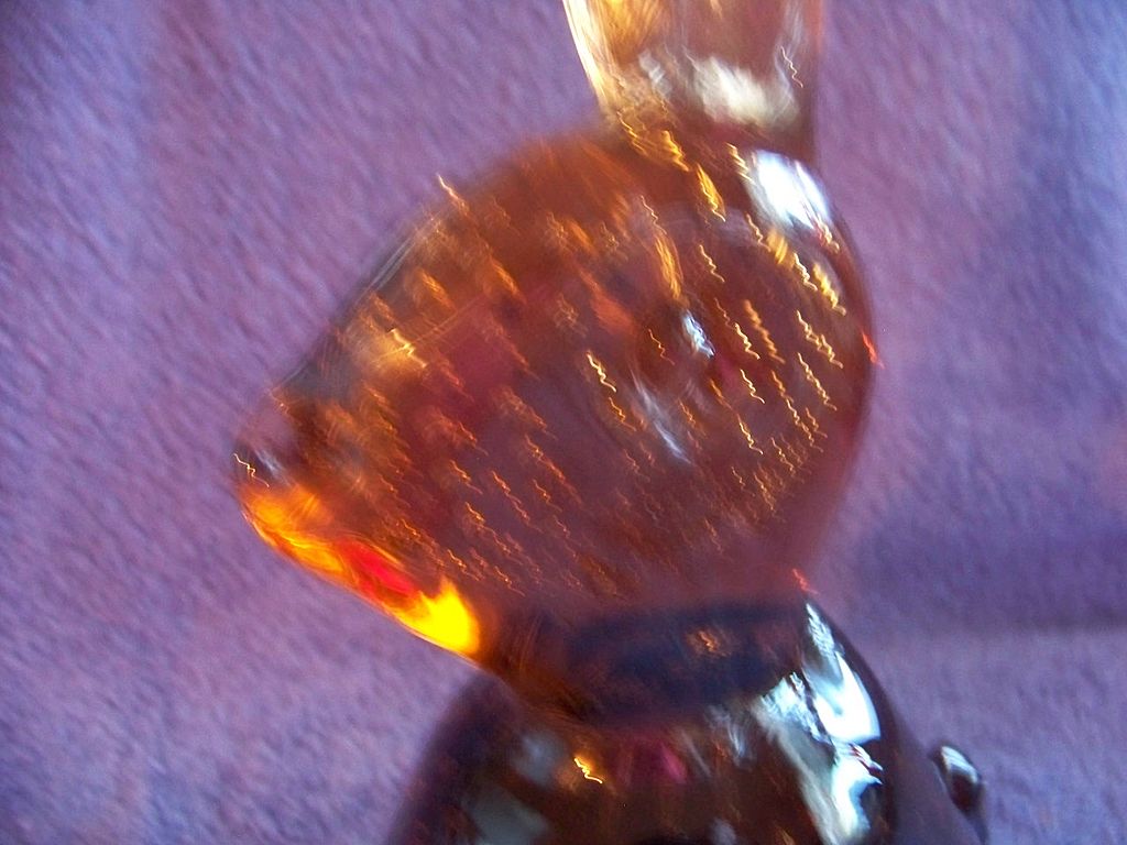 Vintage Large Handblown Brown Rabbit Paperweight Figurine Vintage Large Handblown Brown Rabbit Paperweight Figurine