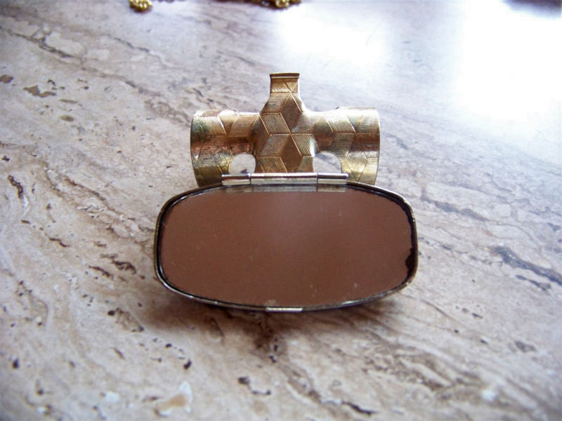 Vintage Porcelain Lip Stick Holder W Mirror Japan Vintage Porcelain Lip Stick Holder W Mirror Japan