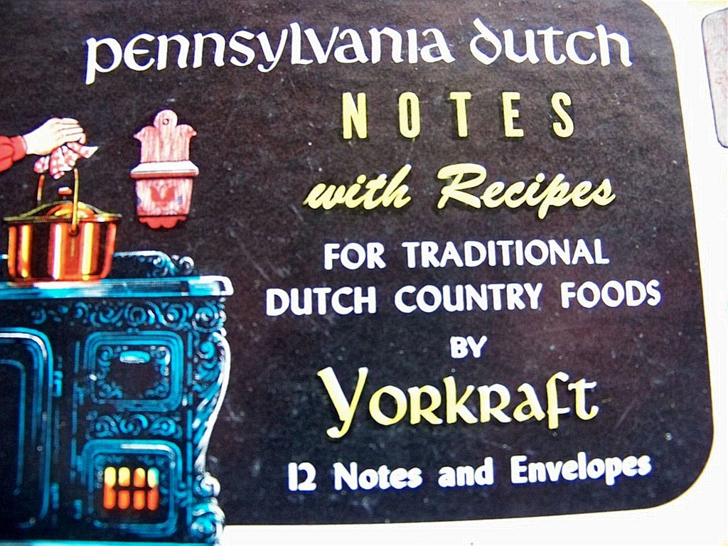 12 Vintage Pennsylvania Dutch Notes With Recipes & Envelopes 12 Vintage Pennsylvania Dutch Notes With Recipes & Envelopes