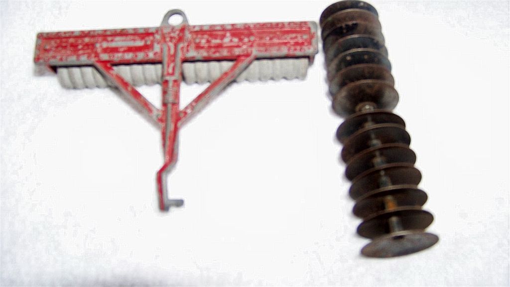 6 Cast Iron Farm Implement Toys, Arcade & Lancaster 6 Cast Iron Farm Implement Toys, Arcade & Lancaster