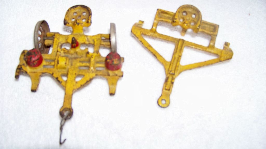 6 Cast Iron Farm Implement Toys, Arcade & Lancaster 6 Cast Iron Farm Implement Toys, Arcade & Lancaster