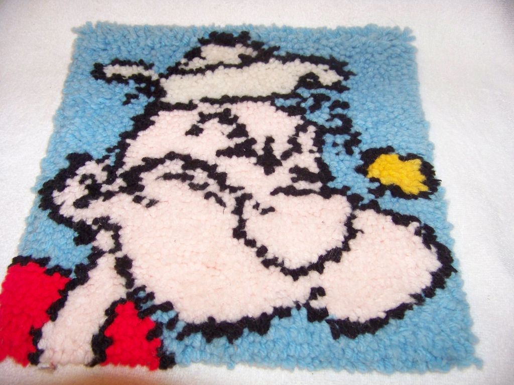 Vintage Popeye The Sailor Man, Latch Rug/ Wall Hanging Vintage Popeye The Sailor Man, Latch Rug/ Wall Hanging