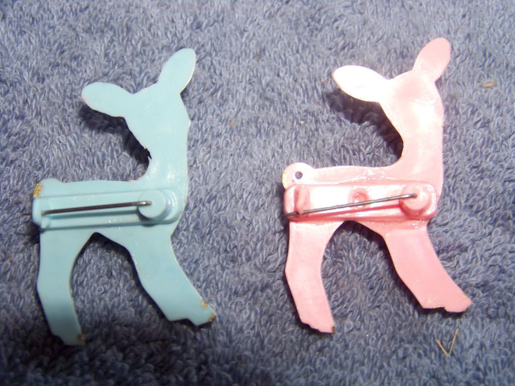 Vintage, Little Girl Deer Brooch Pins Vintage, Little Girl Deer Brooch Pins