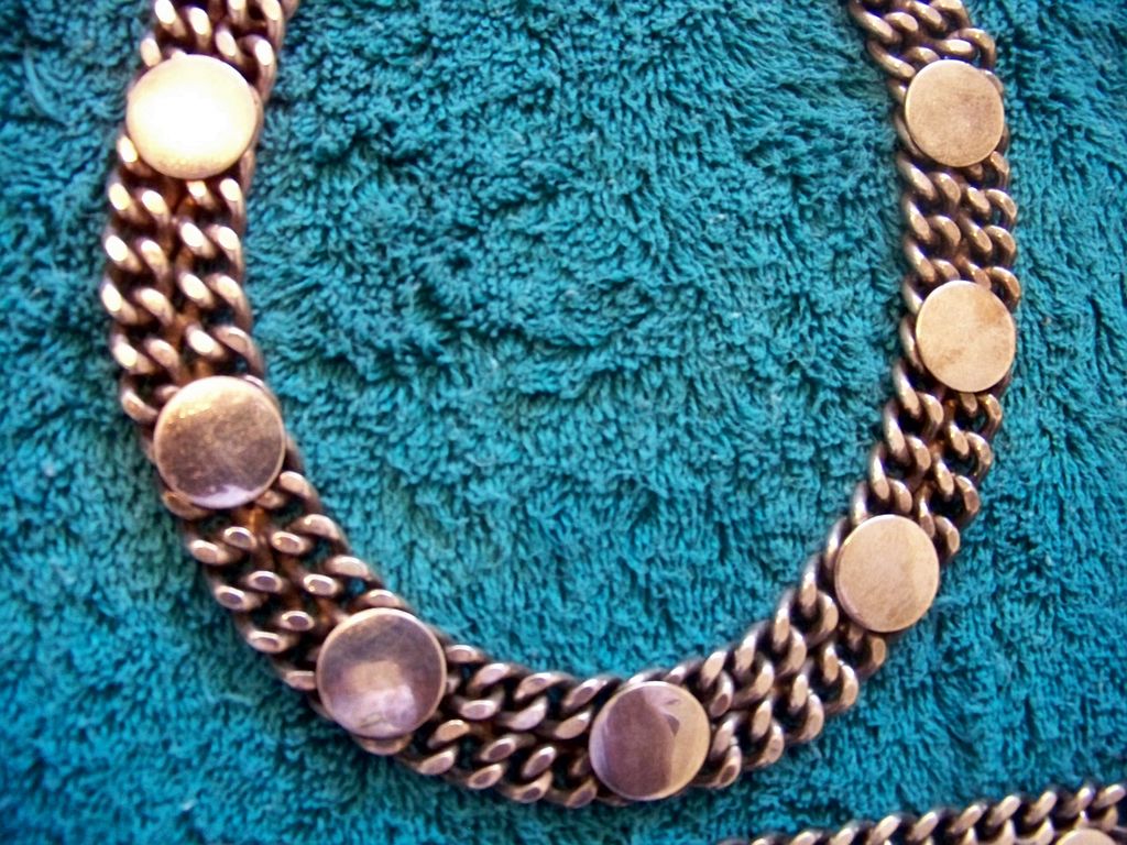 Wide Stainless Steel, Bracelet & Necklace Set Wide Stainless Steel, Bracelet & Necklace Set