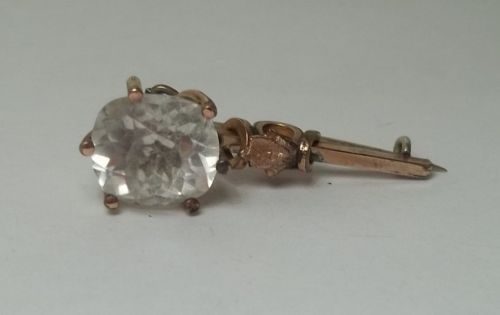 Antique Halley's Comet Pin, Faceted Crystal Gold Filled Brooch Pin Antique Halley's Comet Pin, Faceted Crystal Gold Filled Brooch Pin