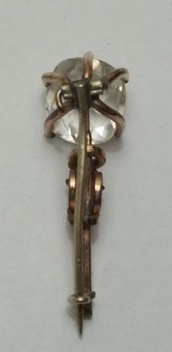Antique Halley's Comet Pin, Faceted Crystal Gold Filled Brooch Pin Antique Halley's Comet Pin, Faceted Crystal Gold Filled Brooch Pin