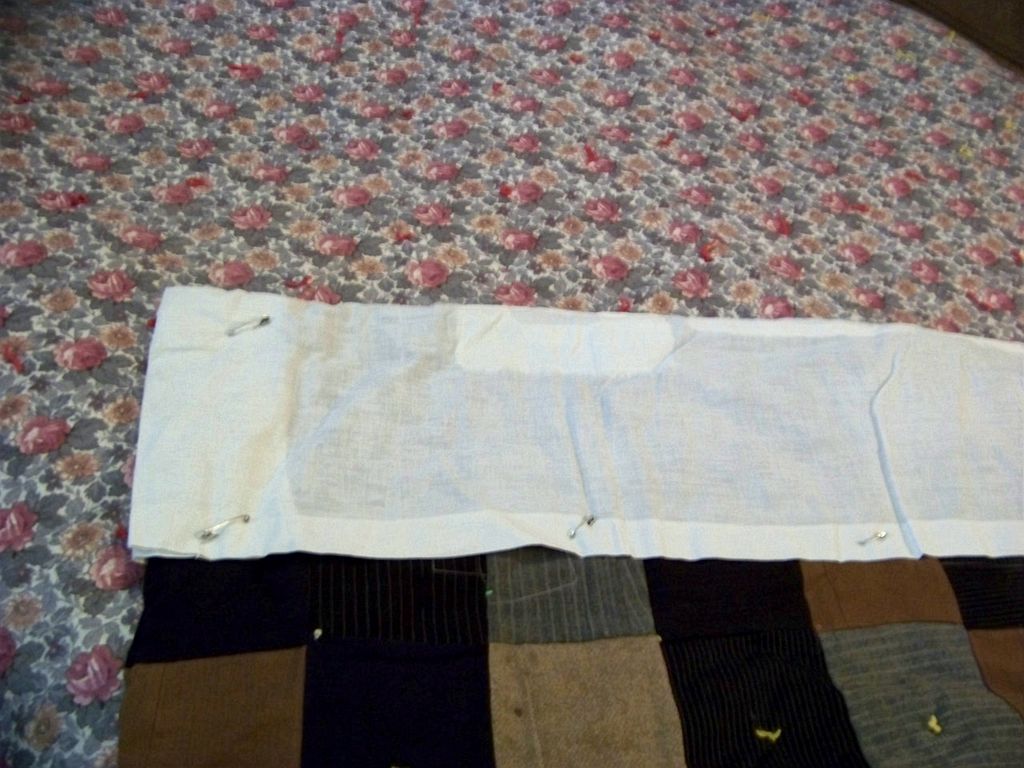 Vintage Homemade Wool Patch Quilt, W liner Vintage Homemade Wool Patch Quilt, W liner