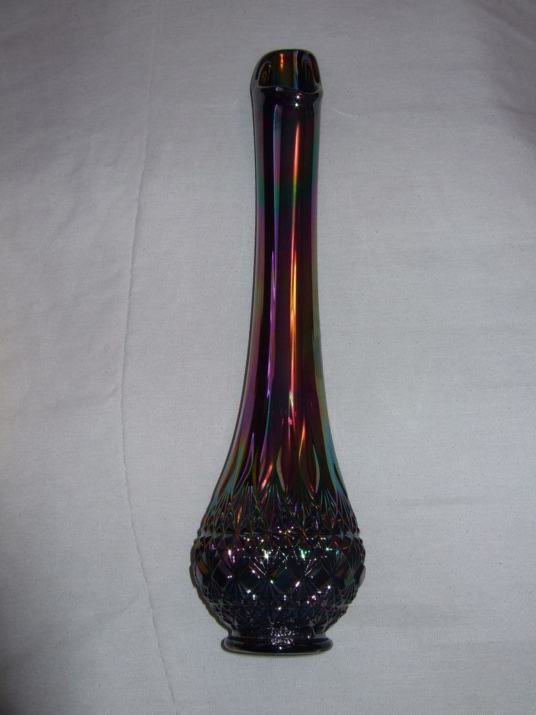 Vintage, Old Virginia Glass Handmade, Tall Carnival Glass Vase Vintage, Old Virginia Glass Handmade, Tall Carnival Glass Vase