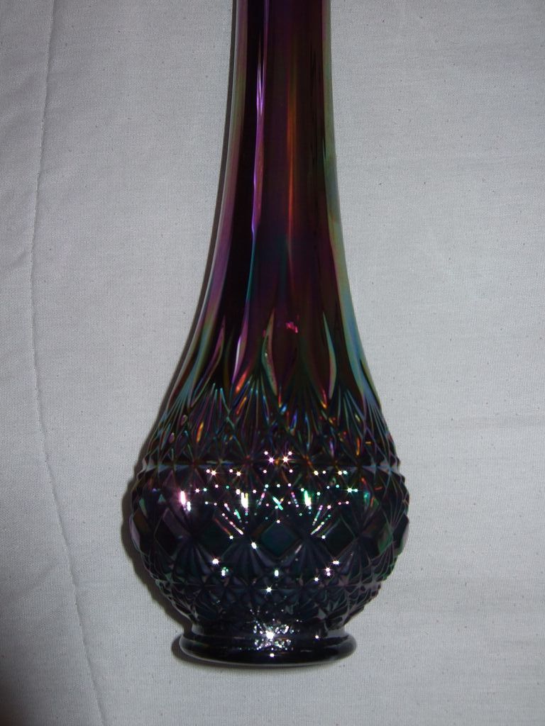 Vintage, Old Virginia Glass Handmade, Tall Carnival Glass Vase Vintage, Old Virginia Glass Handmade, Tall Carnival Glass Vase